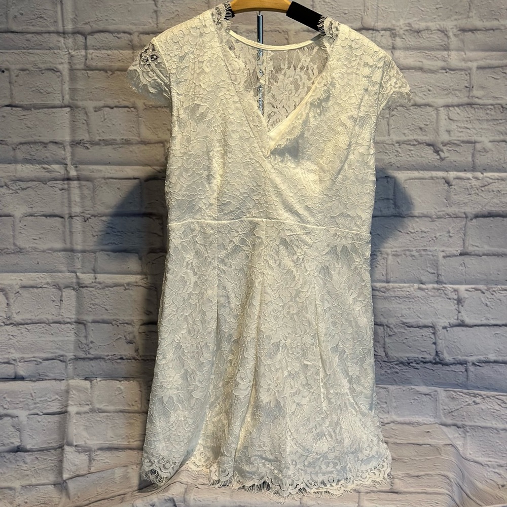 Elegant Lace White Dress